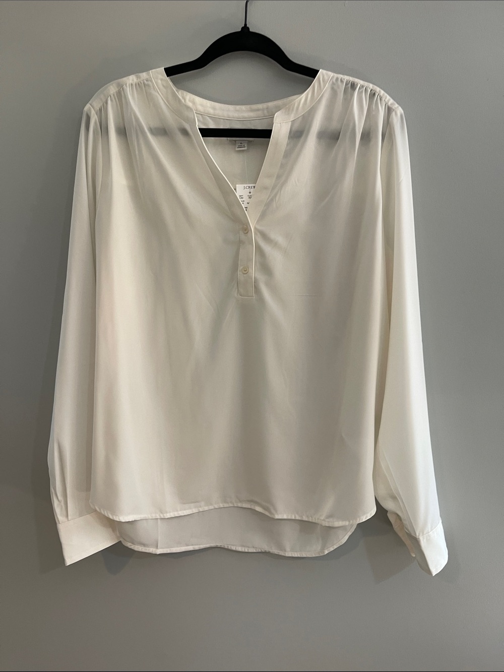 J. Crew Blouse L, Cream NWT